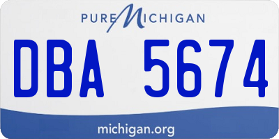 MI license plate DBA5674