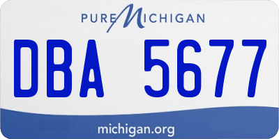 MI license plate DBA5677