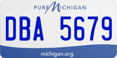 MI license plate DBA5679