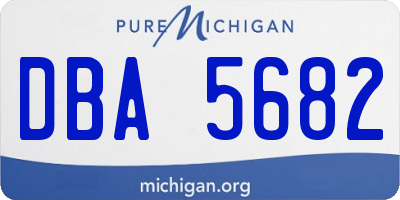 MI license plate DBA5682