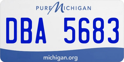 MI license plate DBA5683