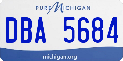 MI license plate DBA5684