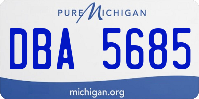 MI license plate DBA5685