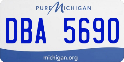 MI license plate DBA5690