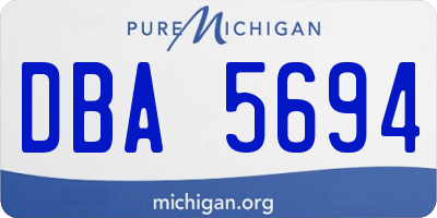 MI license plate DBA5694