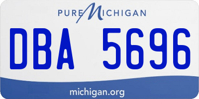 MI license plate DBA5696