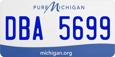 MI license plate DBA5699