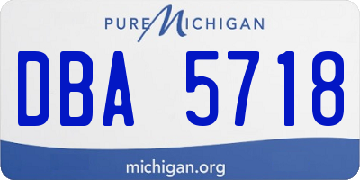 MI license plate DBA5718