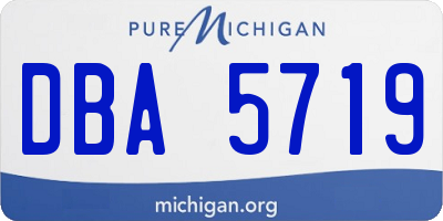 MI license plate DBA5719