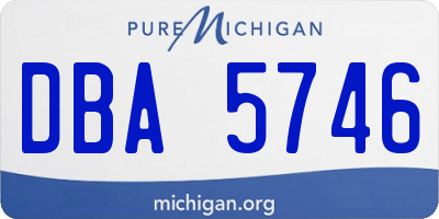 MI license plate DBA5746