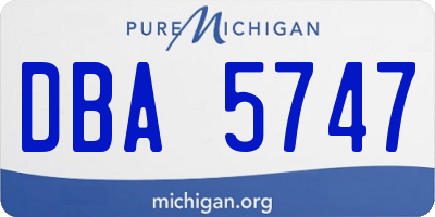 MI license plate DBA5747