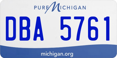 MI license plate DBA5761