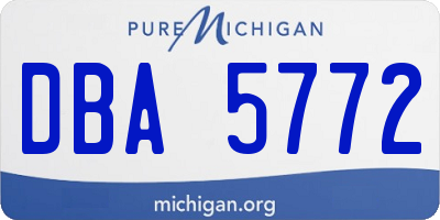 MI license plate DBA5772