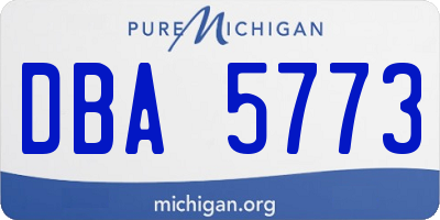 MI license plate DBA5773