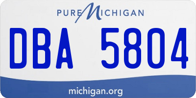 MI license plate DBA5804