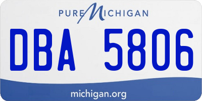 MI license plate DBA5806