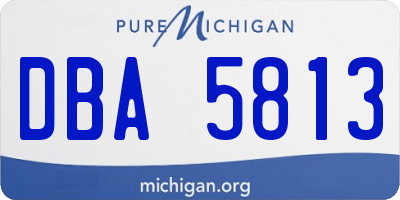 MI license plate DBA5813