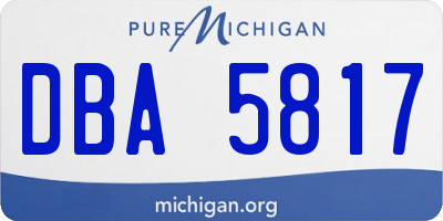 MI license plate DBA5817