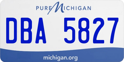 MI license plate DBA5827