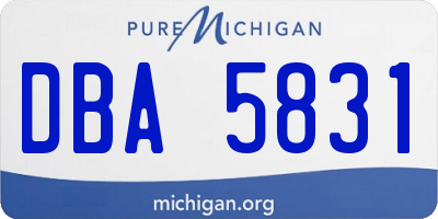 MI license plate DBA5831