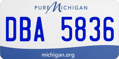 MI license plate DBA5836