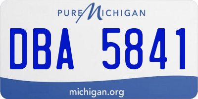 MI license plate DBA5841