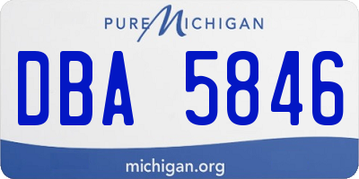 MI license plate DBA5846
