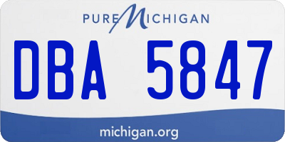 MI license plate DBA5847