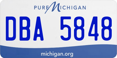 MI license plate DBA5848