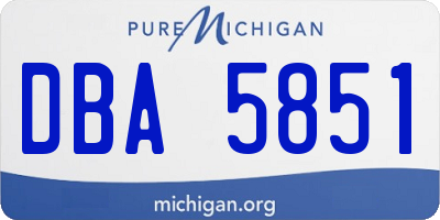 MI license plate DBA5851