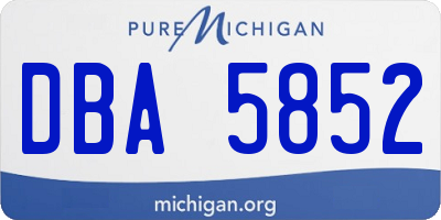 MI license plate DBA5852