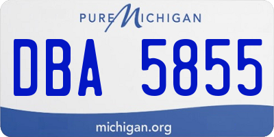 MI license plate DBA5855