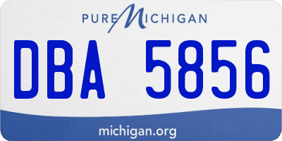 MI license plate DBA5856