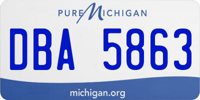 MI license plate DBA5863
