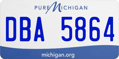 MI license plate DBA5864