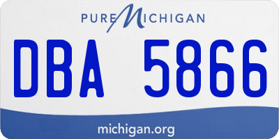 MI license plate DBA5866