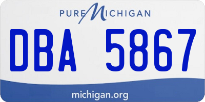 MI license plate DBA5867