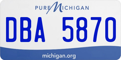 MI license plate DBA5870