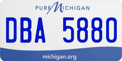 MI license plate DBA5880
