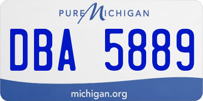 MI license plate DBA5889