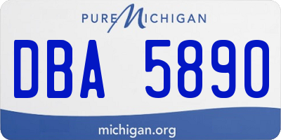 MI license plate DBA5890