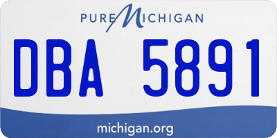 MI license plate DBA5891