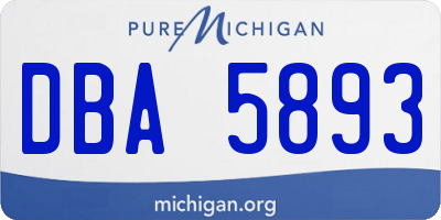 MI license plate DBA5893