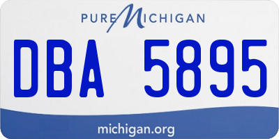 MI license plate DBA5895