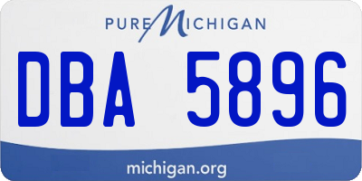 MI license plate DBA5896