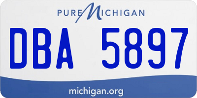 MI license plate DBA5897