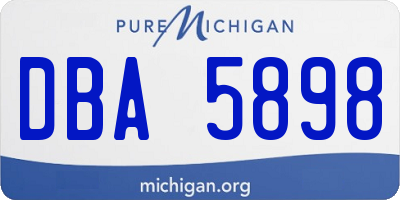 MI license plate DBA5898