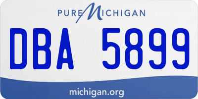 MI license plate DBA5899