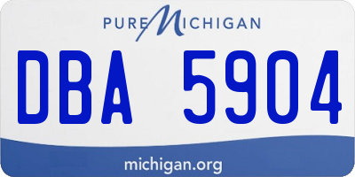 MI license plate DBA5904