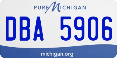 MI license plate DBA5906